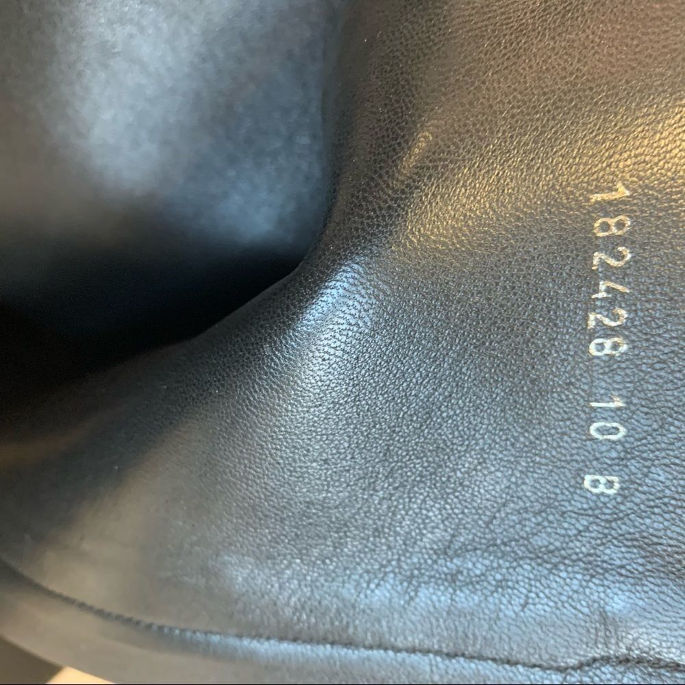 GUCCI Black Glossy Leather Knee High Platform Boot Sz 10B - Picture 13 of 16